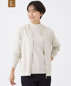 EVEX by KRIZIA  (大きいサイズ) / エヴェックス バイ クリツィア (オオキイサイズ) その他トップス | 【L】【カタログ掲載】【ウォッシャブル】ラメハイゲージニットパーカー