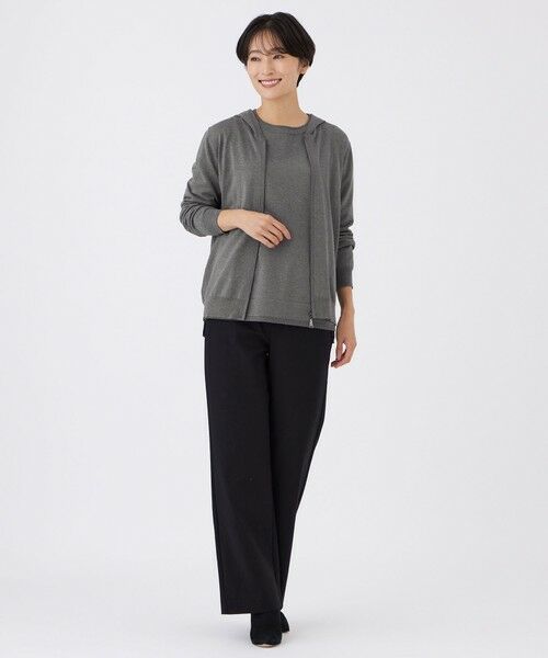 EVEX by KRIZIA  (大きいサイズ) / エヴェックス バイ クリツィア (オオキイサイズ) その他トップス | 【L】【カタログ掲載】【ウォッシャブル】ラメハイゲージニットパーカー | 詳細2