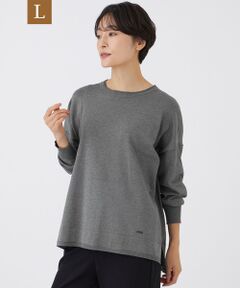 EVEX by KRIZIA  (大きいサイズ) / エヴェックス バイ クリツィア (オオキイサイズ) その他トップス | 【L】【ウォッシャブル】ラメハイゲージニットボートネックプルオーバー