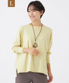 EVEX by KRIZIA  (大きいサイズ) / エヴェックス バイ クリツィア (オオキイサイズ) その他トップス | 【L】【ウォッシャブル】ラメハイゲージニットボートネックプルオーバー