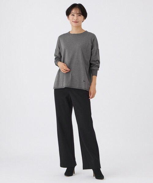 EVEX by KRIZIA  (大きいサイズ) / エヴェックス バイ クリツィア (オオキイサイズ) その他トップス | 【L】【ウォッシャブル】ラメハイゲージニットボートネックプルオーバー | 詳細3