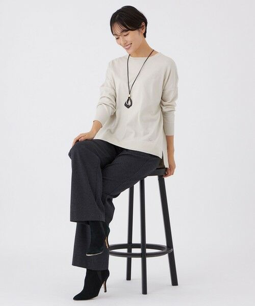 EVEX by KRIZIA  (大きいサイズ) / エヴェックス バイ クリツィア (オオキイサイズ) その他トップス | 【L】【ウォッシャブル】ラメハイゲージニットボートネックプルオーバー | 詳細1