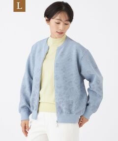 EVEX by KRIZIA  (大きいサイズ) / エヴェックス バイ クリツィア (オオキイサイズ) その他トップス | 【L】【ウォッシャブル】パンサーグラデーションニットブルゾン