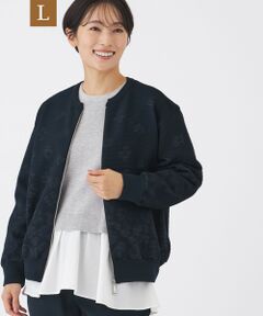 EVEX by KRIZIA  (大きいサイズ) / エヴェックス バイ クリツィア (オオキイサイズ) その他トップス | 【L】【ウォッシャブル】パンサーグラデーションニットブルゾン