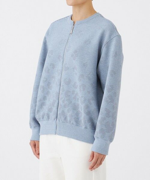 EVEX by KRIZIA  (大きいサイズ) / エヴェックス バイ クリツィア (オオキイサイズ) その他トップス | 【L】【ウォッシャブル】パンサーグラデーションニットブルゾン | 詳細4