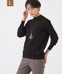 EVEX by KRIZIA  (大きいサイズ) / エヴェックス バイ クリツィア (オオキイサイズ) その他トップス | 【L】【カタログ掲載】【ウォッシャブル】ラメハイゲージニットハイネックプルオーバー