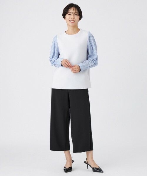 EVEX by KRIZIA  (大きいサイズ) / エヴェックス バイ クリツィア (オオキイサイズ) その他トップス | 【L】【ウォッシャブル】ストライプジャカードコンビプルオーバー | 詳細2