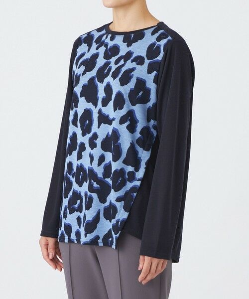 EVEX by KRIZIA  (大きいサイズ) / エヴェックス バイ クリツィア (オオキイサイズ) その他トップス | 【L】【ウォッシャブル】ジオメトリックパンサーカットソー | 詳細5