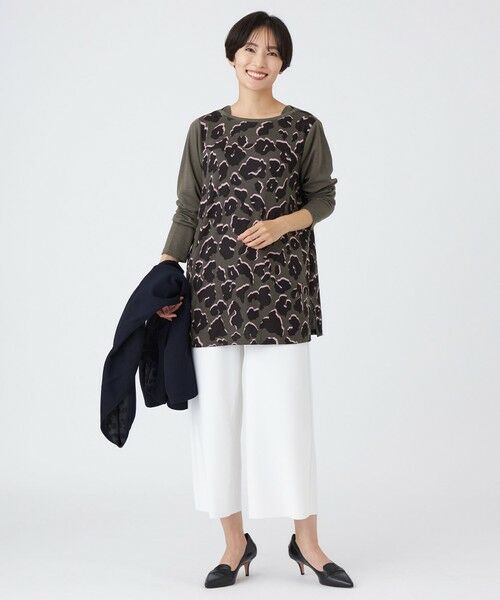 EVEX by KRIZIA  (大きいサイズ) / エヴェックス バイ クリツィア (オオキイサイズ) その他トップス | 【L】【ウォッシャブル】ジオメトリックパンサーチュニックカットソー | 詳細3