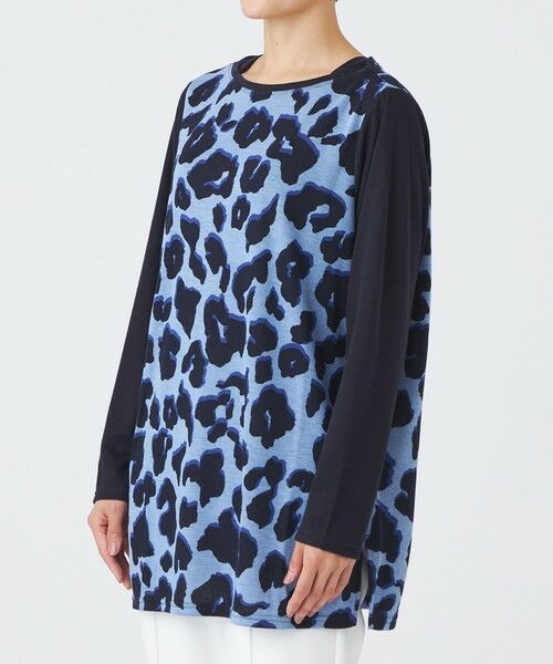 EVEX by KRIZIA  (大きいサイズ) / エヴェックス バイ クリツィア (オオキイサイズ) その他トップス | 【L】【ウォッシャブル】ジオメトリックパンサーチュニックカットソー | 詳細5