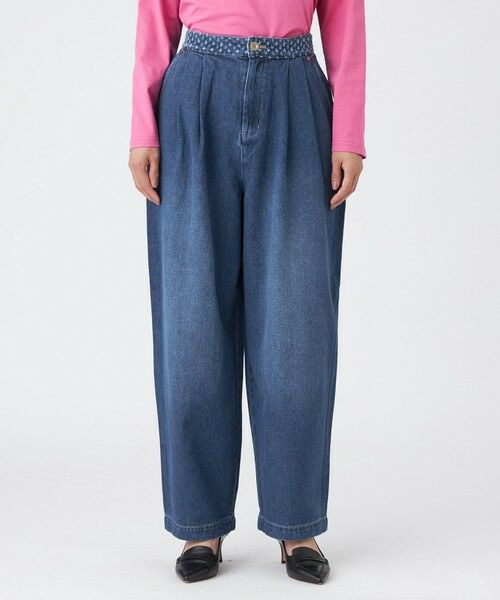 EVEX by KRIZIA  (大きいサイズ) / エヴェックス バイ クリツィア (オオキイサイズ) その他パンツ | 【L】【カタログ掲載品】【マシンウォッシャブル】パンチングデニムコンビタックバレルパンツ | 詳細3