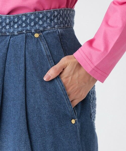 EVEX by KRIZIA  (大きいサイズ) / エヴェックス バイ クリツィア (オオキイサイズ) その他パンツ | 【L】【カタログ掲載品】【マシンウォッシャブル】パンチングデニムコンビタックバレルパンツ | 詳細6