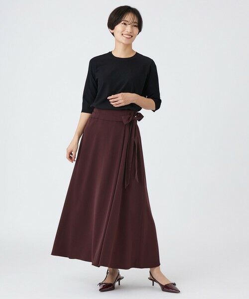 EVEX by KRIZIA  (大きいサイズ) / エヴェックス バイ クリツィア (オオキイサイズ) ロング・マキシ丈スカート | 【L】【カタログ掲載品】【マシンウォッシャブル】ヴィーナスストレッチフレアスカート | 詳細1