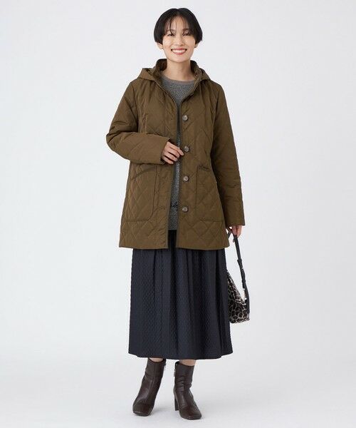 EVEX by KRIZIA  (大きいサイズ) / エヴェックス バイ クリツィア (オオキイサイズ) その他アウター | 【L】【光・遠赤外線吸収発熱】【マシンウォッシャブル】ダイヤキルトフーデッドコート | 詳細4