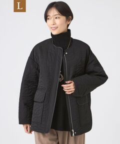 EVEX by KRIZIA  (大きいサイズ) / エヴェックス バイ クリツィア (オオキイサイズ) その他アウター | 【L】【カタログ掲載】【マシンウォッシャブル】アニマルキルトノーカラージャケット