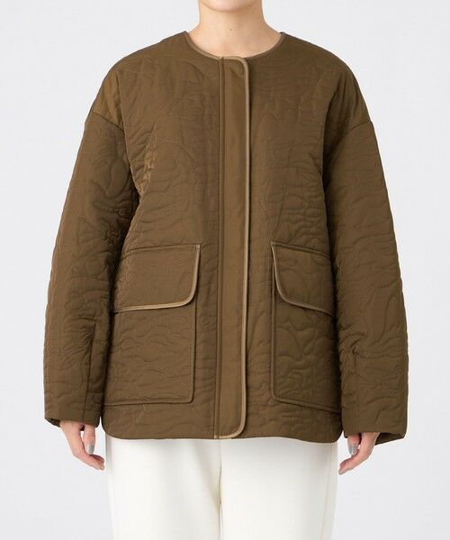 EVEX by KRIZIA  (大きいサイズ) / エヴェックス バイ クリツィア (オオキイサイズ) その他アウター | 【L】【カタログ掲載】【マシンウォッシャブル】アニマルキルトノーカラージャケット | 詳細5