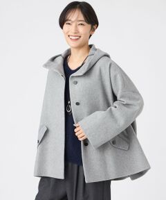 EVEX by KRIZIA  (大きいサイズ) / エヴェックス バイ クリツィア (オオキイサイズ) その他アウター | 【L】【SANYO Style EDITION掲載】ウールスーパービーバーフーデッドコート