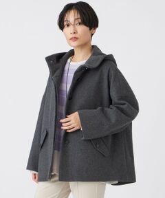 EVEX by KRIZIA  (大きいサイズ) / エヴェックス バイ クリツィア (オオキイサイズ) その他アウター | 【L】【SANYO Style EDITION掲載】ウールスーパービーバーフーデッドコート