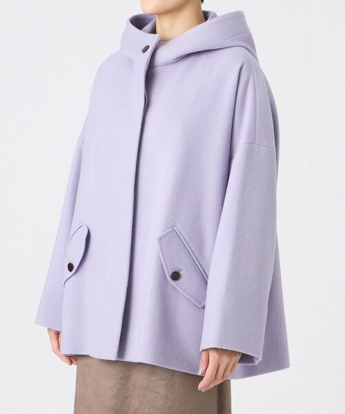 EVEX by KRIZIA  (大きいサイズ) / エヴェックス バイ クリツィア (オオキイサイズ) その他アウター | 【L】【SANYO Style EDITION掲載】ウールスーパービーバーフーデッドコート | 詳細6