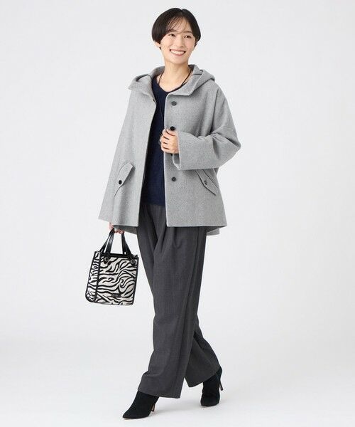 EVEX by KRIZIA  (大きいサイズ) / エヴェックス バイ クリツィア (オオキイサイズ) その他アウター | 【L】【SANYO Style EDITION掲載】ウールスーパービーバーフーデッドコート | 詳細2