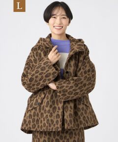 EVEX by KRIZIA  (大きいサイズ) / エヴェックス バイ クリツィア (オオキイサイズ) その他アウター | 【L】【カタログ掲載】ウールパンサージャカードフーデッドコート