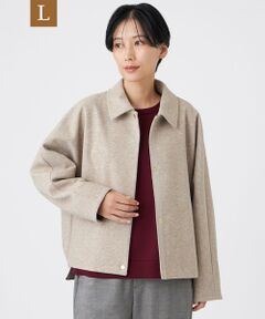 EVEX by KRIZIA  (大きいサイズ) / エヴェックス バイ クリツィア (オオキイサイズ) テーラードジャケット | 【L】【カタログ掲載】【ウォッシャブル】ウールライクジャージ—ブルゾン