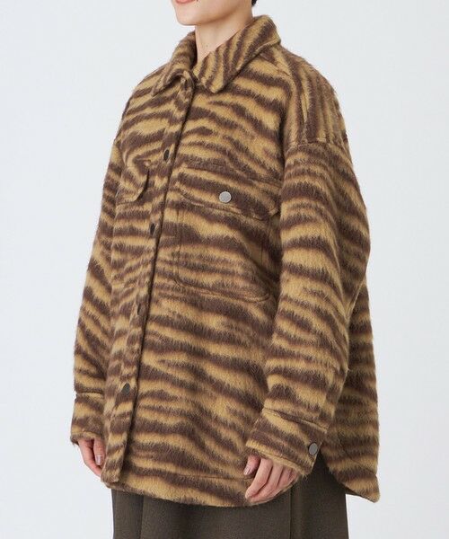 EVEX by KRIZIA  (大きいサイズ) / エヴェックス バイ クリツィア (オオキイサイズ) テーラードジャケット | 【L】タイガースライバーシャツジャケット | 詳細3