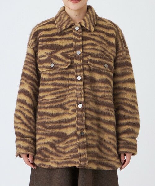 EVEX by KRIZIA  (大きいサイズ) / エヴェックス バイ クリツィア (オオキイサイズ) テーラードジャケット | 【L】タイガースライバーシャツジャケット | 詳細2