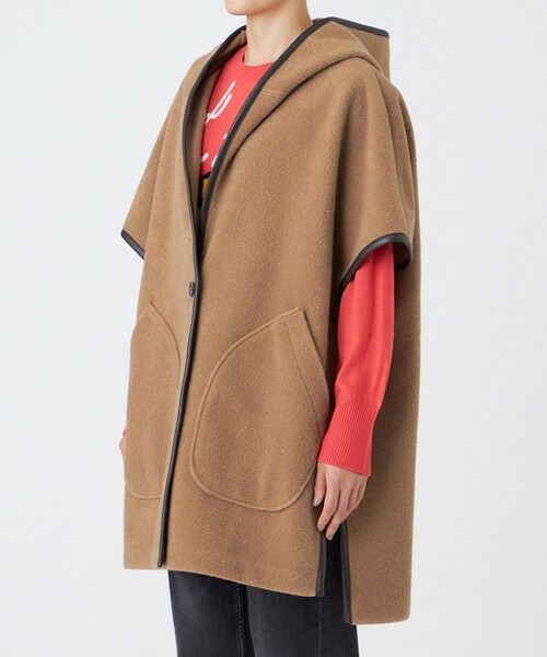 EVEX by KRIZIA  (大きいサイズ) / エヴェックス バイ クリツィア (オオキイサイズ) ベスト | 【L】【カタログ掲載】ウールライクニードルパンチケープジレ | 詳細3