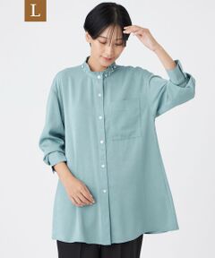 EVEX by KRIZIA  (大きいサイズ) / エヴェックス バイ クリツィア (オオキイサイズ) その他トップス | 【L】【カタログ掲載】フィブリルライクサテンビジューシャツ