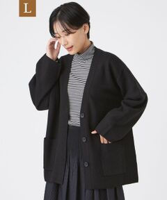 EVEX by KRIZIA  (大きいサイズ) / エヴェックス バイ クリツィア (オオキイサイズ) その他トップス | 【L】【カタログ掲載】【ウォッシャブル】ブライトニットVネックカーディガン