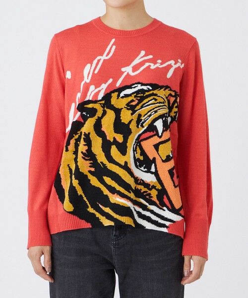 EVEX by KRIZIA  (大きいサイズ) / エヴェックス バイ クリツィア (オオキイサイズ) その他トップス | 【L】【カタログ掲載】【ウォッシャブル】イニシャルタイガーインターシャニットプルオーバー | 詳細3