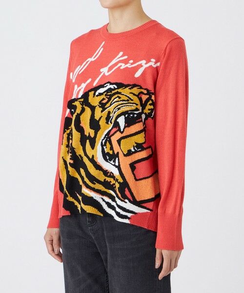 EVEX by KRIZIA  (大きいサイズ) / エヴェックス バイ クリツィア (オオキイサイズ) その他トップス | 【L】【カタログ掲載】【ウォッシャブル】イニシャルタイガーインターシャニットプルオーバー | 詳細4