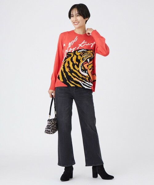 EVEX by KRIZIA  (大きいサイズ) / エヴェックス バイ クリツィア (オオキイサイズ) その他トップス | 【L】【カタログ掲載】【ウォッシャブル】イニシャルタイガーインターシャニットプルオーバー | 詳細2