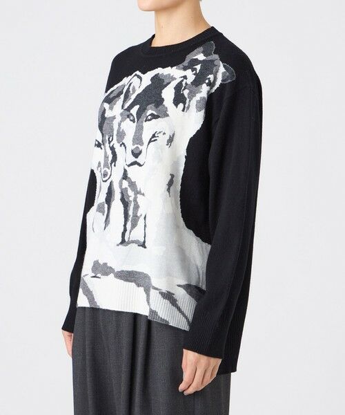 EVEX by KRIZIA  (大きいサイズ) / エヴェックス バイ クリツィア (オオキイサイズ) その他トップス | 【L】【カタログ掲載】【ウォッシャブル】ウルフインターシャニットプルオーバー | 詳細3