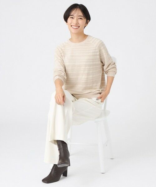 EVEX by KRIZIA  (大きいサイズ) / エヴェックス バイ クリツィア (オオキイサイズ) その他トップス | 【L】【カタログ掲載】【ウォッシャブル】モールボーダーニットプルオーバー | 詳細4