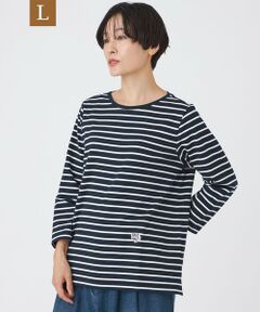 EVEX by KRIZIA  (大きいサイズ) / エヴェックス バイ クリツィア (オオキイサイズ) その他トップス | 【L】【ウォッシャブル】タイガーパッチボーダーカットソー