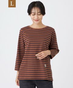 EVEX by KRIZIA  (大きいサイズ) / エヴェックス バイ クリツィア (オオキイサイズ) その他トップス | 【L】【ウォッシャブル】タイガーパッチボーダーカットソー