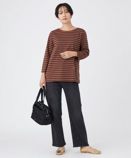 EVEX by KRIZIA  (大きいサイズ) / エヴェックス バイ クリツィア (オオキイサイズ) その他トップス | 【L】【ウォッシャブル】タイガーパッチボーダーカットソー | 詳細4