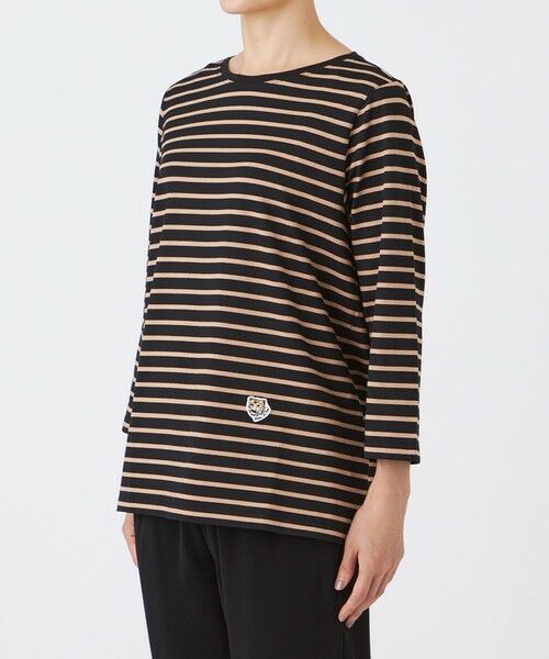EVEX by KRIZIA  (大きいサイズ) / エヴェックス バイ クリツィア (オオキイサイズ) その他トップス | 【L】【ウォッシャブル】タイガーパッチボーダーカットソー | 詳細6