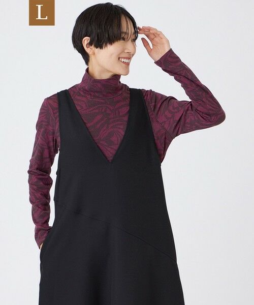 EVEX by KRIZIA (大きいサイズ)/エヴェックス バイ クリツィア (オオキイサイズ) 【L】【ウォッシャブル】タイガープリントハイネックカットソー レッド系その他1 46 EVEX by KRIZIA (大きいサイズ)/エヴェックス バイ クリツィア (オオキイサイズ) 【L】【ウォッシャブル】タイガープリントハイネックカットソー レッド系その他1 46