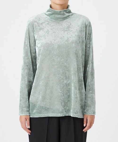 EVEX by KRIZIA  (大きいサイズ) / エヴェックス バイ クリツィア (オオキイサイズ) その他トップス | 【L】【マシンウォッシャブル】メッシュベロアハイネックプルオーバー | 詳細4