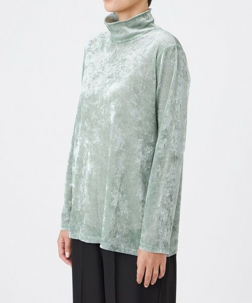 EVEX by KRIZIA  (大きいサイズ) / エヴェックス バイ クリツィア (オオキイサイズ) その他トップス | 【L】【マシンウォッシャブル】メッシュベロアハイネックプルオーバー | 詳細5