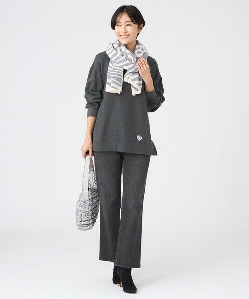 EVEX by KRIZIA  (大きいサイズ) / エヴェックス バイ クリツィア (オオキイサイズ) その他トップス | 【L】【カタログ掲載】【ウォッシャブル】タイガーパッチ裏起毛スウェット | 詳細1