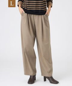 EVEX by KRIZIA  (大きいサイズ) / エヴェックス バイ クリツィア (オオキイサイズ) その他パンツ | 【L】【カタログ掲載】【マシンウォッシャブル】ラメストライプタックバレルパンツ