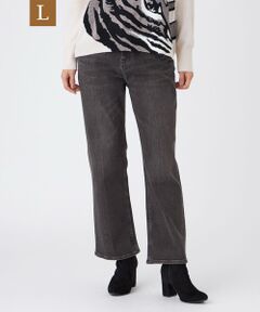 EVEX by KRIZIA  (大きいサイズ) / エヴェックス バイ クリツィア (オオキイサイズ) その他パンツ | 【L】【カタログ掲載】【マシンウォッシャブル】ブラックデニムセミフレアパンツ