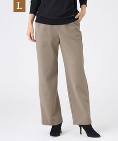 EVEX by KRIZIA  (大きいサイズ) / エヴェックス バイ クリツィア (オオキイサイズ) その他パンツ | 【L】【マシンウォッシャブル】バックスエードダンボールニットストレートパンツ