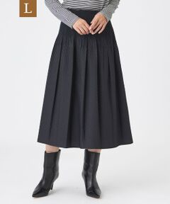 EVEX by KRIZIA  (大きいサイズ) / エヴェックス バイ クリツィア (オオキイサイズ) ロング・マキシ丈スカート | 【L】【カタログ掲載】【ウォッシャブル】ダイヤジャカードシャーリングスカート