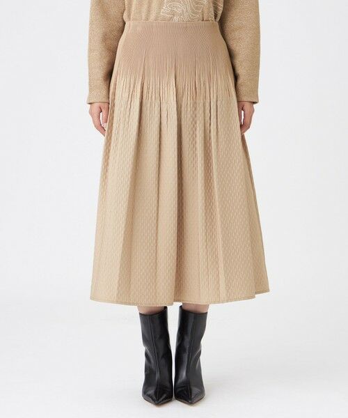 EVEX by KRIZIA  (大きいサイズ) / エヴェックス バイ クリツィア (オオキイサイズ) ロング・マキシ丈スカート | 【L】【カタログ掲載】【ウォッシャブル】ダイヤジャカードシャーリングスカート | 詳細4
