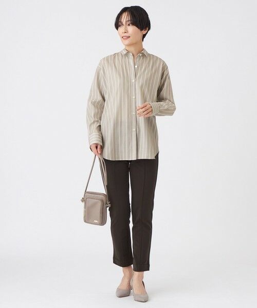 EVEX by KRIZIA  (大きいサイズ) / エヴェックス バイ クリツィア (オオキイサイズ) その他トップス | 【L】【マシンウォッシャブル】コットンライクストライプシャツ | 詳細3